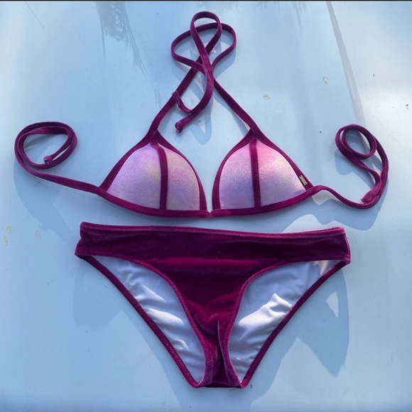 PINK Velvet Mini Bikini - Picture 3 of 3